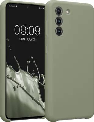 Produktbild von kwmobile Handyhülle kompatibel mit Samsung Galaxy S21 Hülle - gummierte Handy Case aus Silikon in Graugrün