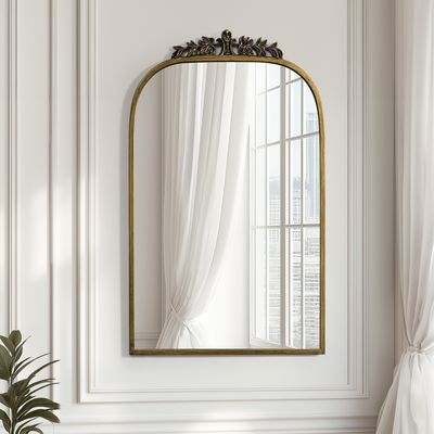 Navaris Antiker Spiegel - Hochwertiger Wandspiegel gold mit Vintage-Flair - Wandspiegel Ganzkörperspiegel - Spiegel Ganzkörper - Wandspiegel groß -