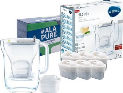 Produktbild von Brita Wasserfilterkanne 1021884 Fill & Enjoy Style inklusive 6 Alapure Maxtra+ Filter