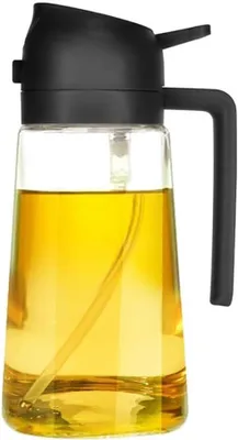 Produktbild von Glas-Olivenölflasche, zum Kochen & Luftfritteuse, Sojasauce und Essigsprüher Ölsprühflasche zum Kochen (450 ml)
