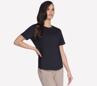 Produktbild von Skechers Damen Shirt GOWALK LUXE RIB TEE 38776-M, 38776-S SKE-TP163 black S