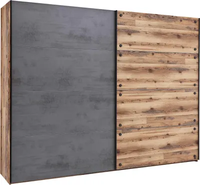 Produktbild von Kleiderschrank Kalas 270cm mit 2 Schiebetüren - grau/braun