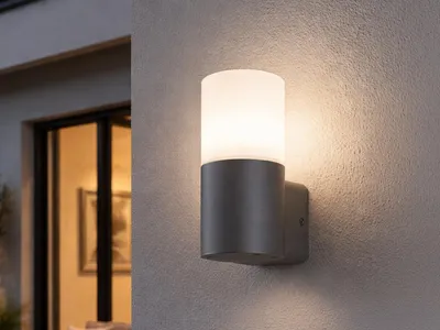 Produktbild von LED Außenwandleuchte in Anthrazit Höhe 17,5cm - Außenleuchte Fassadenbeleuchtung
