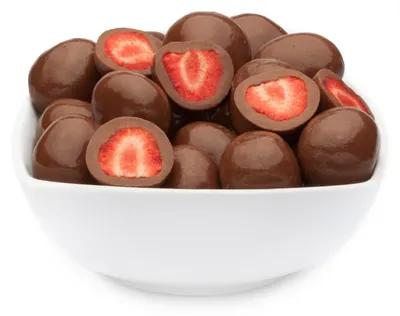 Produktbild von CrackersCompany Schoko-Erdbeeren (Brown Strawberry), Vorratspackung 2,5 kg