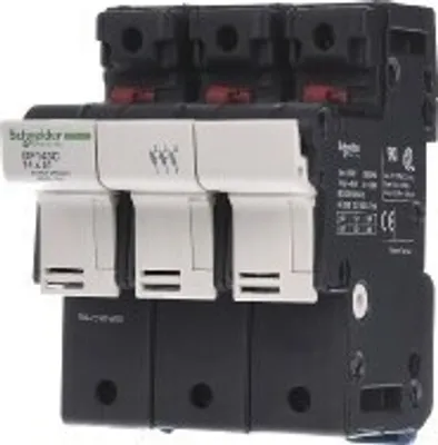 Produktbild von Schneider Electric Sicherungshalter TeSys 3p 50A , Sicherungsgröße 14x51mm DF143C