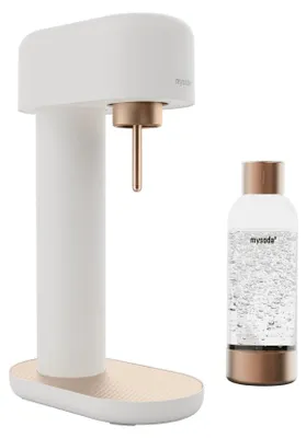 Produktbild von Mysoda Ruby 2 Design- Wassersprudler (White/Copper) mit 1L Flasche