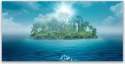 Produktbild von Tulup Leinwand-Bilder 120x60 Wandbild Canvas Kunstdruck Eiland Meer Landschaft