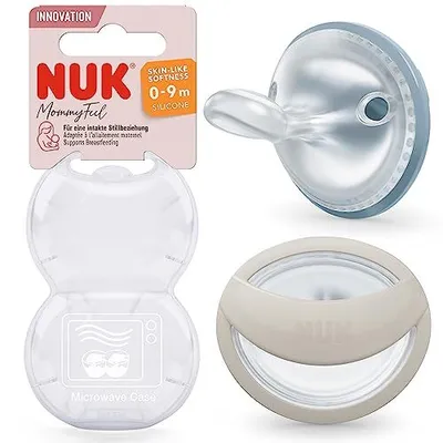 Produktbild von Nuk Schnuller 2er Pack MommyFeel - Silikon 0-9 M - Jeans OneSize