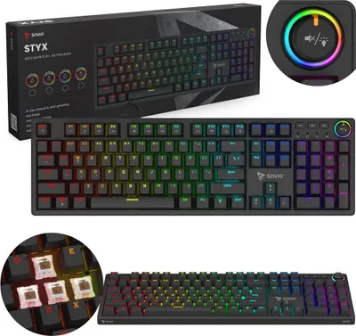 Immagine prodotto di Savio STYX Tastiera meccanica Outemu Brown Hot Swap RGB