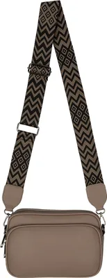 Produktbild von Umhängetasche (7038) Bauchtasche Crossbody-Bag Kunstleder Italy-Design KHAKI