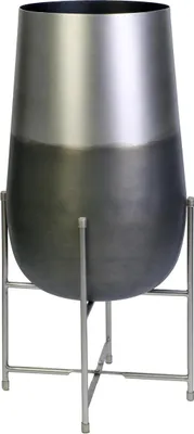 Produktbild von Lambert Goa Gefäß mit Ständer, Alu, matt silber H79 D40cm 41249
