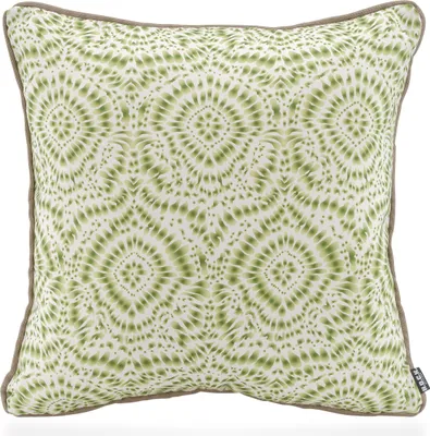Produktbild von H.O.C.K. Badu Batik Steel Outdoor Kissen mit Keder 50x50cm col. 08 grün
