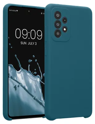 Produktbild von kwmobile Hülle kompatibel mit Samsung Galaxy A52 / A52 5G / A52s 5G - Hülle Silikon gummiert - Handyhülle - Handy Case in Petrol matt