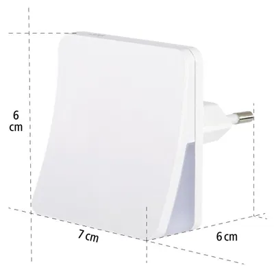 Produktbild von Hama 00223494, Stecker-Nachtlicht, Weiß, Warmweiß, Gelb, Schlafzimmer, Kinderzimmer, Garage, Flur, 1 Stück(e), 230 mm