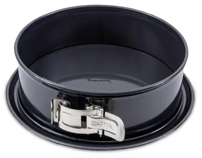 Springform mit Flachboden, antihaftbeschichtet, 24 cm, schwarz