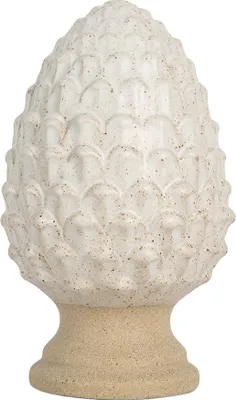 Zdjęcie produktu dla Clayre & Eef Figurka dekoracyjna szyszka Ø 9x15 cm Ceramika beżowa