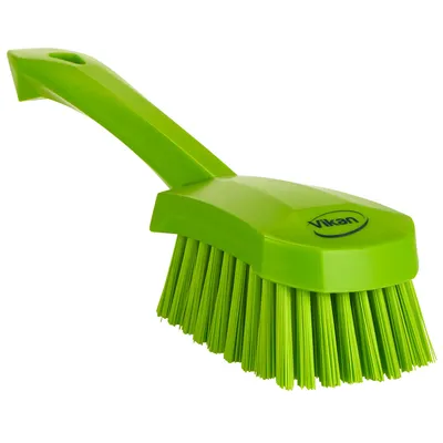 Image de Brosse à main VIKAN à manche court, dure complète Conforme HACCP 77-lime