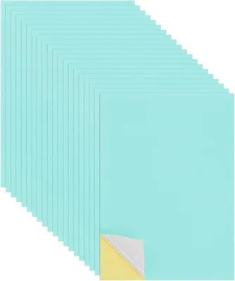 Zdjęcie produktu dla Naklejki z kartonu, 250 g/m², do scrapbookingu, zestaw do rękodzieła, jasnoniebieskie, 50 arkuszy.