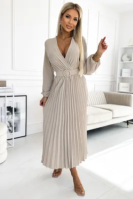 Produktbild von Numoco Midikleid für Frauen Viviana beige Universal