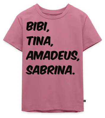 Produktbild von Spreadshirt Bibi Und Tina Amadeus Sabrina Schwarz Typographie Kinder Premium T-Shirt, 122/128 (6 Jahre), Mauve