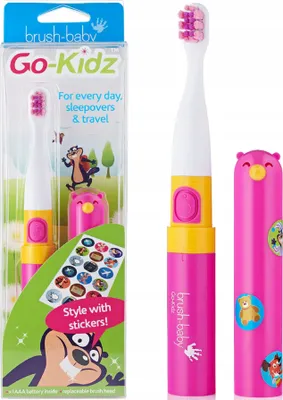 Produktbild von Go-Kidz Reise-Schallzahnbürste für Kinder ab 3 Jahren Blau/Rosa