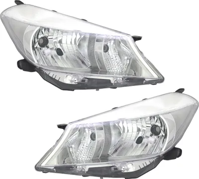 Produktbild von TYC Scheinwerfer Set für Toyota Yaris P13 12/2010-6/2014 Chrom H4 Halogen LWR