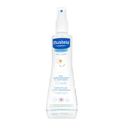 Produktbild von Mustela Bébé Hair Styler & Skin Refresher with Organic Chamomile erfrischendes Hautspray für Kinder 200 ml