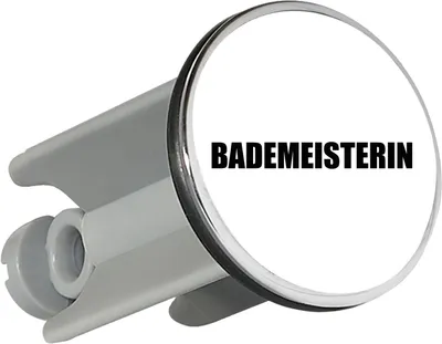 Produktbild von Huuraa Waschbeckenstöpsel Bademeisterin Schriftzug 4cm höhenverstellbar Abflussstopfen Geschenkidee