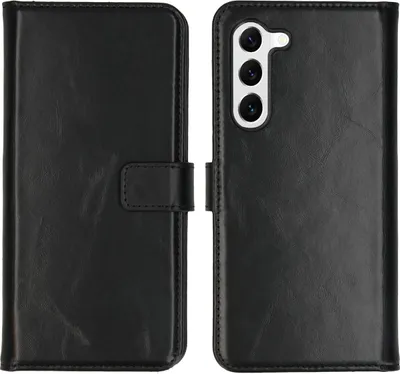 Produktbild von Selencia Echtleder Klapphülle Samsung Galaxy S23 - Schwarz