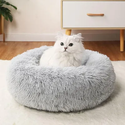 Produktbild von Donut-förmiges Haustierbett für Katzen und Hunde