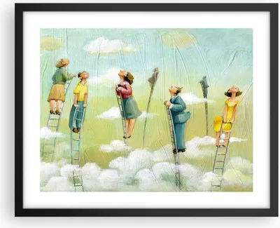 Produktbild von Gerahmtes Poster - Schwarzer Rahmen - Abstraktion modern - 50x40 cm - Wand Bild - Wanddeko - Wandbilder - Kunstposter - Wandposter - Bilderrahmen - Bilder - Kunstdruck - Wandbild - P2BAA50x40-3642