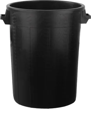 Produktbild von BigDean Universaltonne 100 Liter ohne Deckel Allzweck Tonne Schwarz mit 2 Tragegriffen