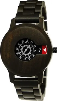 Produktbild von Holzwerk HEIMBACH Designer Damen und Herren Holz Armband Uhr, schwarz, weiß