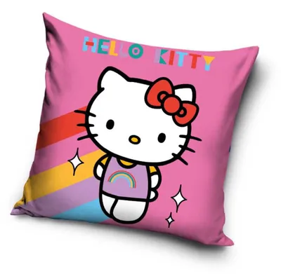 Productafbeelding van Hello Kitty kussensloop, afmetingen ongeveer 40 x 40 cm