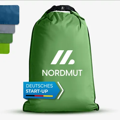Produktbild von NORDMUT® Pumpsack für Isomatten [12 mm Düsengröße] Kompressionspumpsack für Schlafmatten [7,5 Liter] auch als wasserdichter Packsack nutzbar