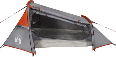 Produktbild von vidaXL Tunnelzelt 2 Personen Grau und Orange Wasserdicht