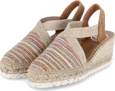 Immagine prodotto di Toni Pons sandali donna con zeppa TERRA colorata beige tessile misura: 37