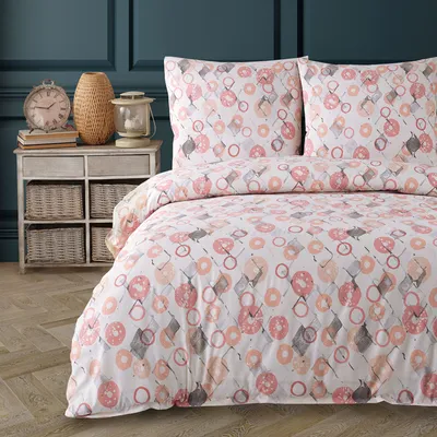 Produktbild von Buymax® Bettwäsche Bettbezug 155x220 cm, Kopfkissenbezug 80x80 cm 2 teilig Deckenbezug Set aus 80% Baumwolle, 20% Polyester mit Reissverschluss