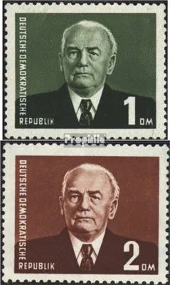 Produktbild von Briefmarken DDR 1958 Mi 622-623 (kompl.Ausg.) mit Wasserzeichen 3 (Kreuzblüten) postfrisch Präsident Wilhelm Pieck (IV)