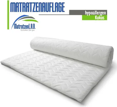 Produktbild von Topper 180x200 cm Höhe ca.8 cm H5 extra hart Aloe Vera Bezug Matratzenauflage Kaltschaum mit Kokos Matratzenschoner