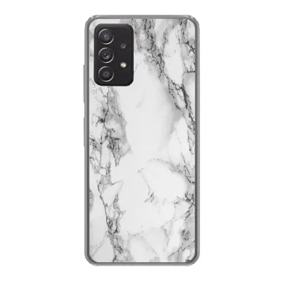 Produktbild von MuchoWow® Handyhülle Schutzhülle Hülle für Samsung Galaxy A33 5G Marmor - Stein - Weiß - Grau - Schwarz - Marmoroptik Silikon Softcase Handy Hülle - Kartenhalter