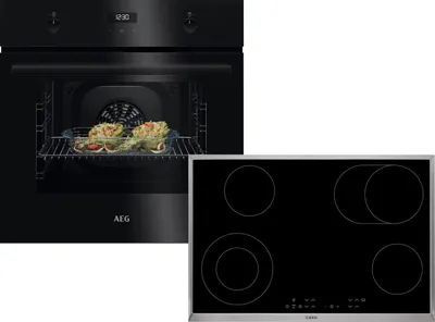 AEG AB12B Set Backofen BEK43511XB + Glaskeramikkochfeld HK834060X