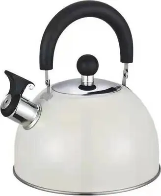 Produktbild von RHP Flötenkessel Pfeifkessel Wasserkessel Wasserkocher Teekessel INDUKTION 2,5 l Cremeweiß