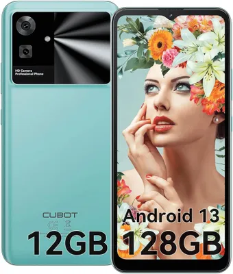 Produktbild von CUBOT Note 21 Handy Ohne Vertrag 12GB+128GB/1TB, Android 13 Smartphone, 6,56 Zoll 90 Hz, 50 MP Kamera, 5200 mAh Akku GPS/OTG/Face ID Grün
