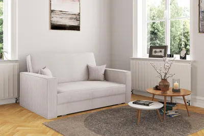 Zdjęcie produktu dla Sofa AMERICA z funkcją spania i przechowywania tkanina Poso beżowy