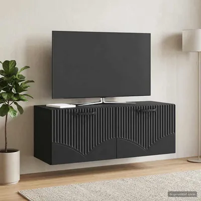 Obrázok produktu pre Maison Exclusive – Nástenná skrinka na televízor, čierna, 78,5 x 31 x 30 cm