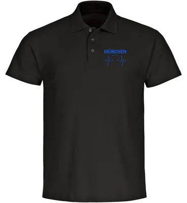 Produktbild von multifanshop Poloshirt - München blau - Brust & Seite, schwarz, Größe S