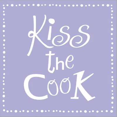 Image de Serviettes en papier ARTEBENE « Kiss the Cook » - mauve, 20 pièces, 33 x 33 cm