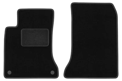 Image de Tapis avant en moquette pour Mercedes W176 2012-2018 (A-klasa) – 2 pièces, noirs, sur mesure – Wielganizator LUX