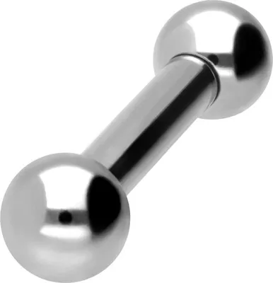 Produktbild von Zungenpiercing, Intim-Piercing Chirurgenstahl Barbell Silber Stablänge: 16mm + Stabstärke: 4mm + Kugelgröße: 8mm